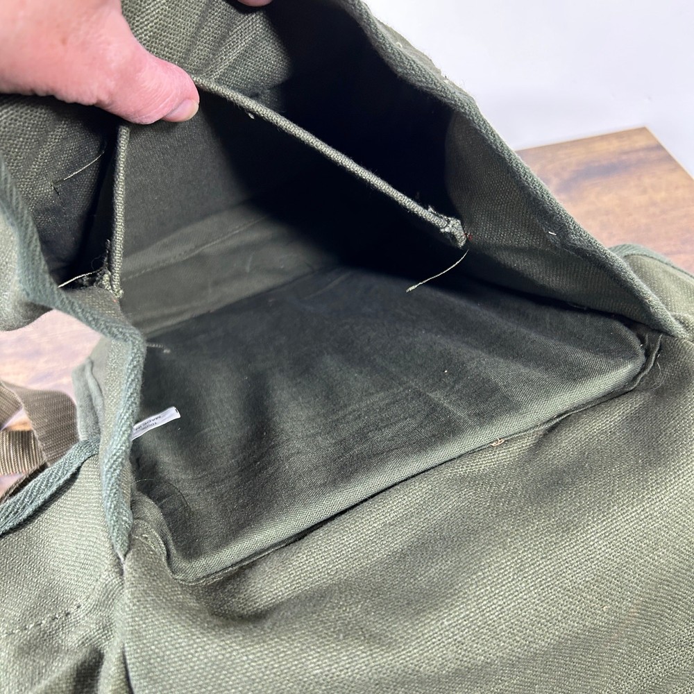 Military Map Case Canvas Bag Structured Back Pockets OD Green