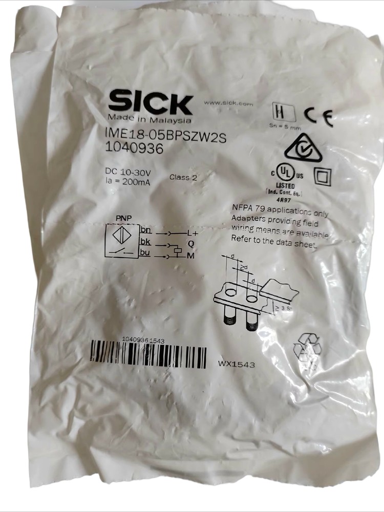 SICK IME18-05BPSZW2S 1040936 Proximity Sensor