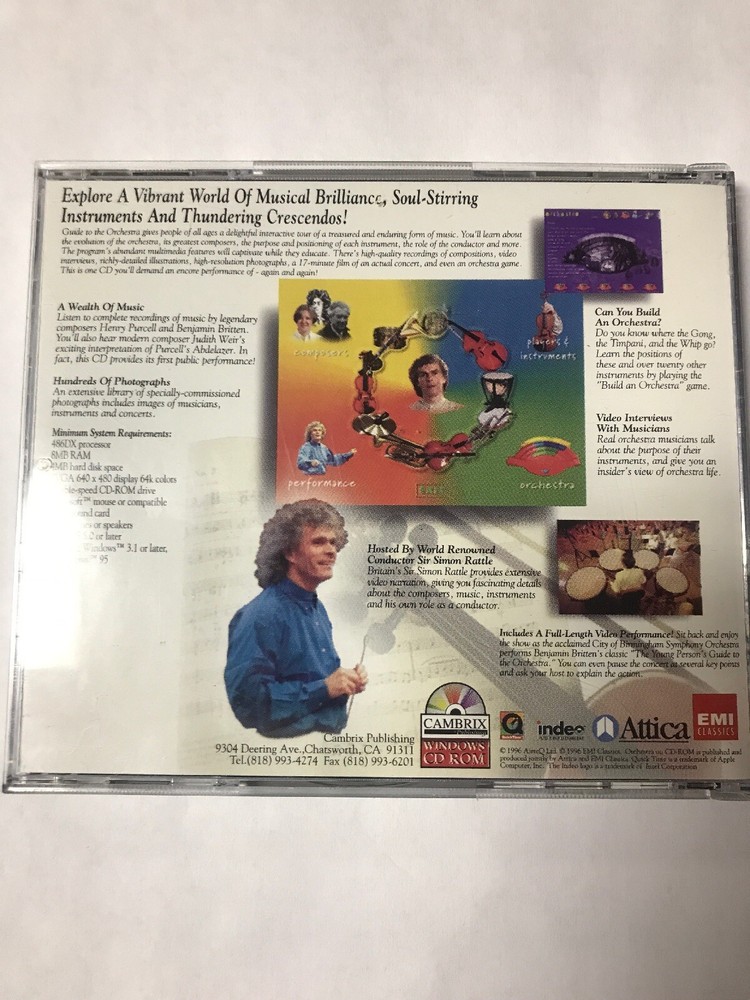 guide to the orchestra windows cd Rom Software 1995