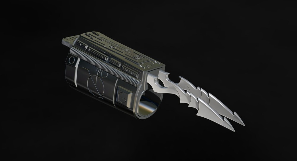 Predator Gauntlet Forearm Right, two versions - File STL-OBJ for 3D printing -