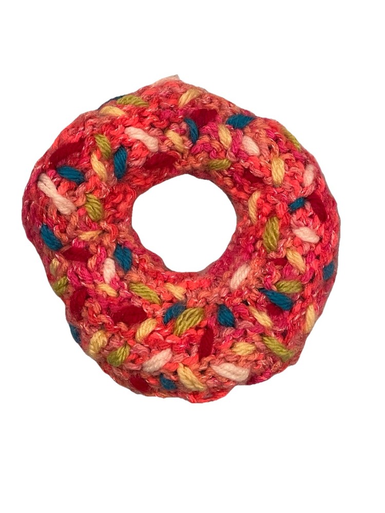 Handmade Simpson Inspired Multicolor Yarn Scrunchie  (IMPERFECTLY SHAPED)