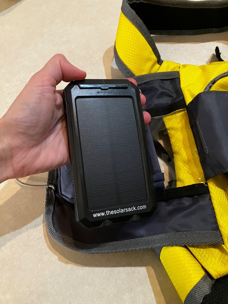 Solar sack day pack with hydration bladder - please read description!