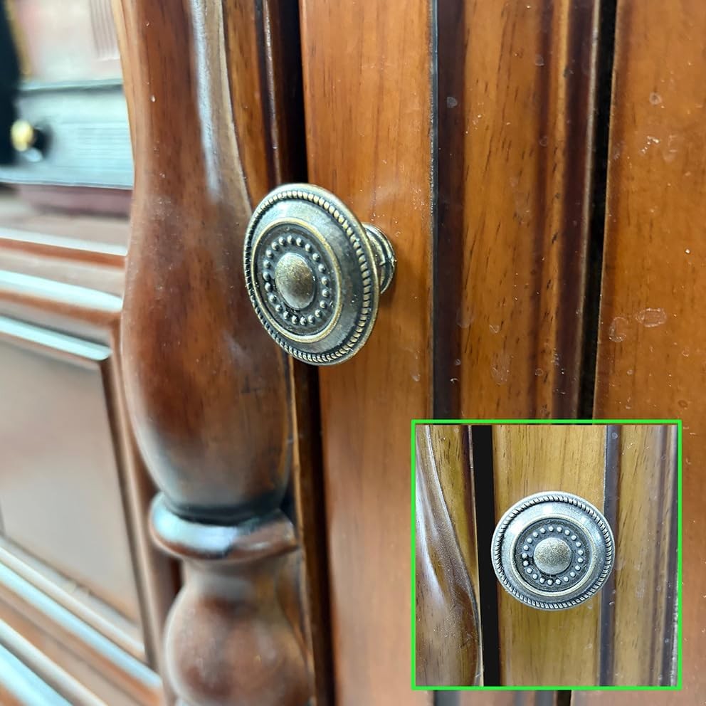 8 Vintage Antique Brass Drawer Knobs
