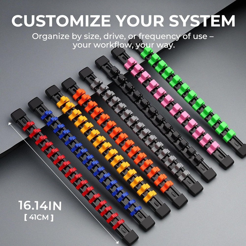 Heavy Duty 9-Piece Socket Organizer Set