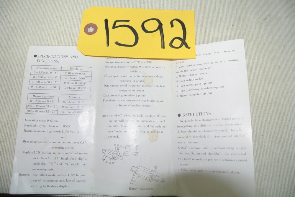 3 Machine Shop Tools Micrometer - Digital Caliper - Bruning Planimeter #80-511