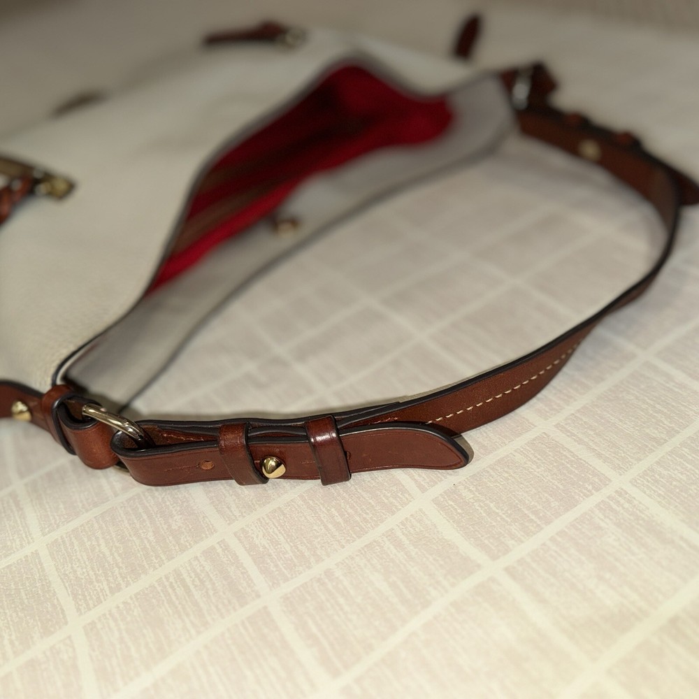 Dooney & Bourke Cooper Hobo Pebbled Bone Shoulder Bag