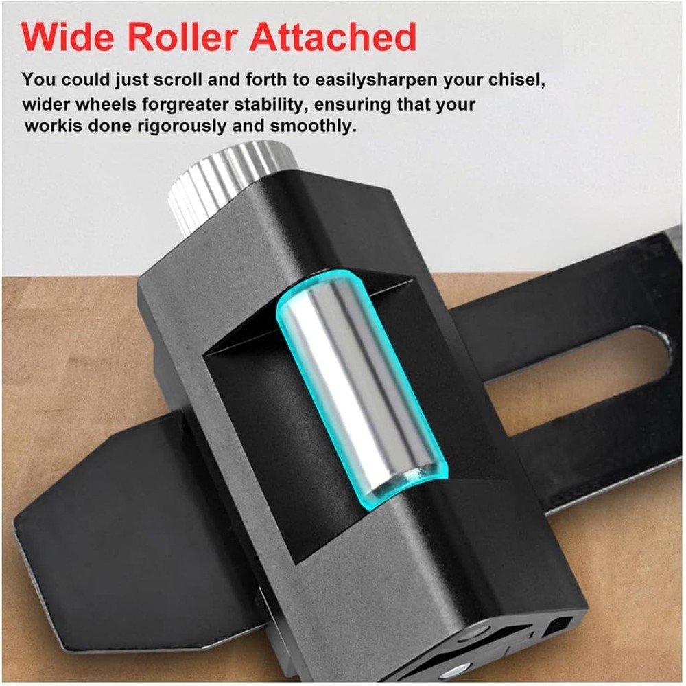 Versatile Chisel Sharpening Jig - Adjustable Honing Guide Fits 0-2.55 in Blades