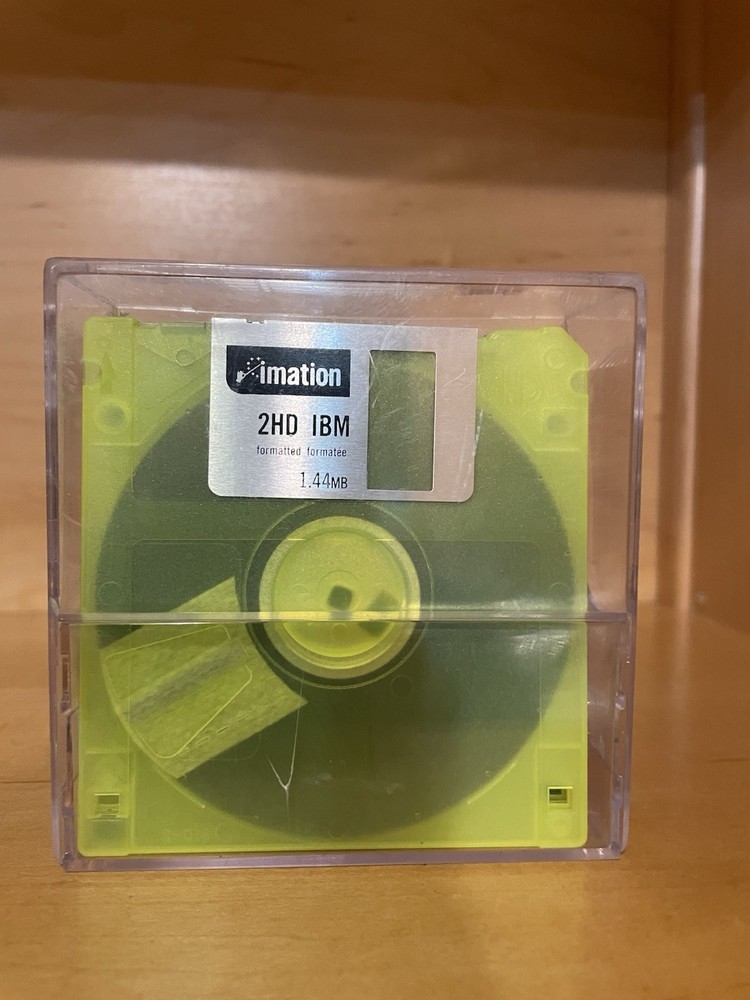 NEW IMATION 3.5" 2HD 1.44MB IBM Formatted Neon+ 22 Diskettes