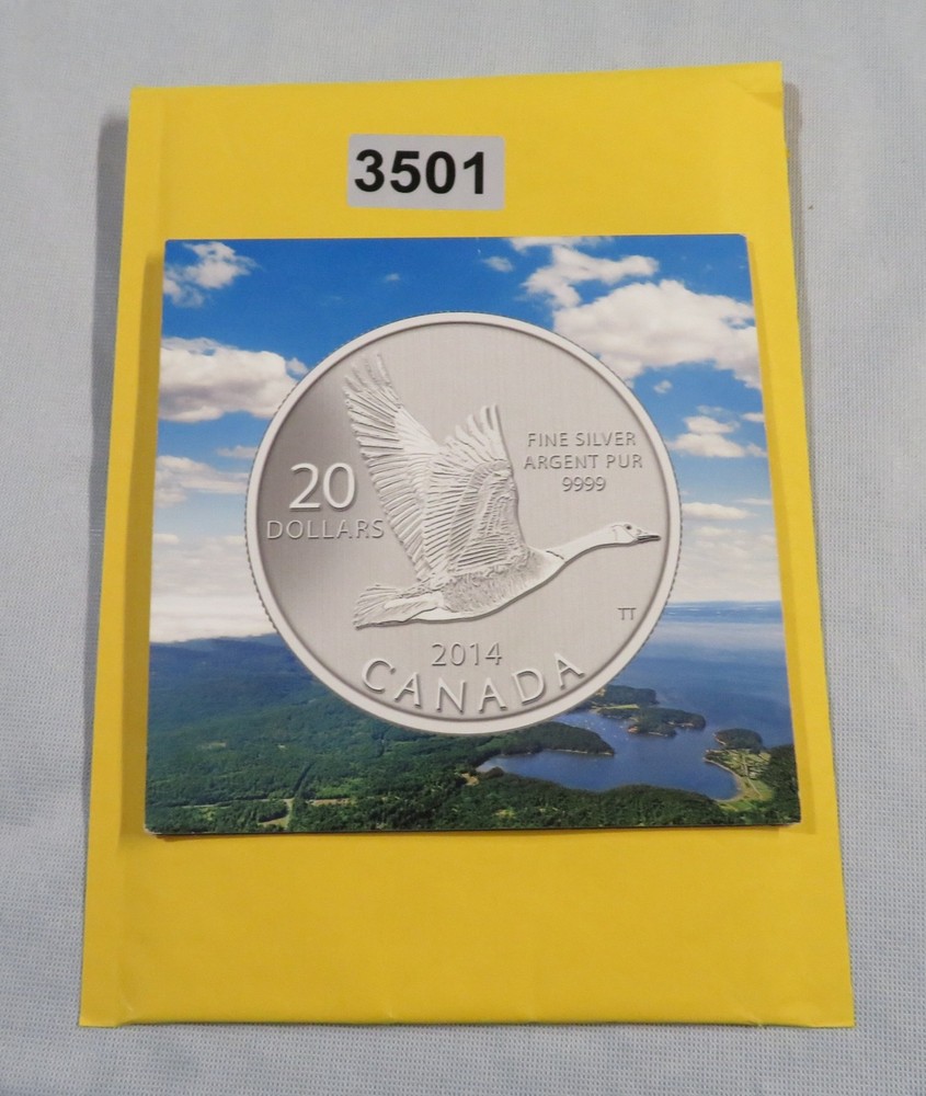2014 Canada $20 Silver Coin - Goose