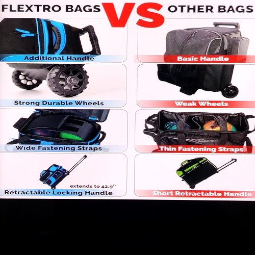 2 Balls Bowling Rolling Bag