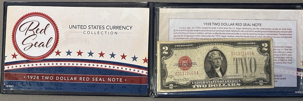 1928 Two Dollar Red Seal Note E01372469A