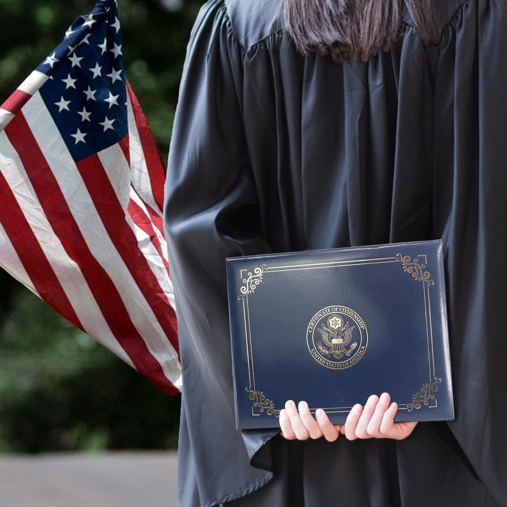 US Citizenship Certificate Holder Naturalization Document Cover Gift