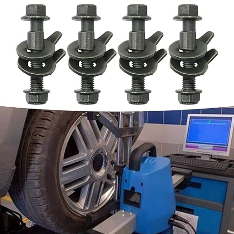 4PCS AUTO FRONT LEFT & RIGHT CAMBER BOLTS ALIGNMENT 16MM ADJUSTABLE CAM BOLT KIT