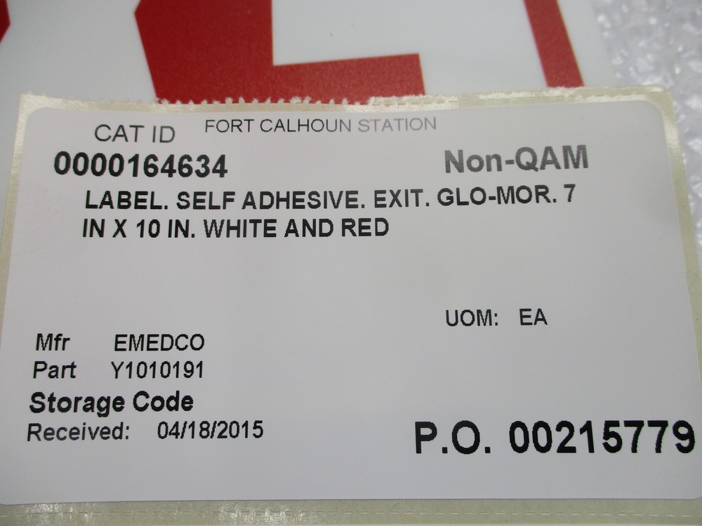 EMEDCO Y1010191 EXIT SIGN NSNP