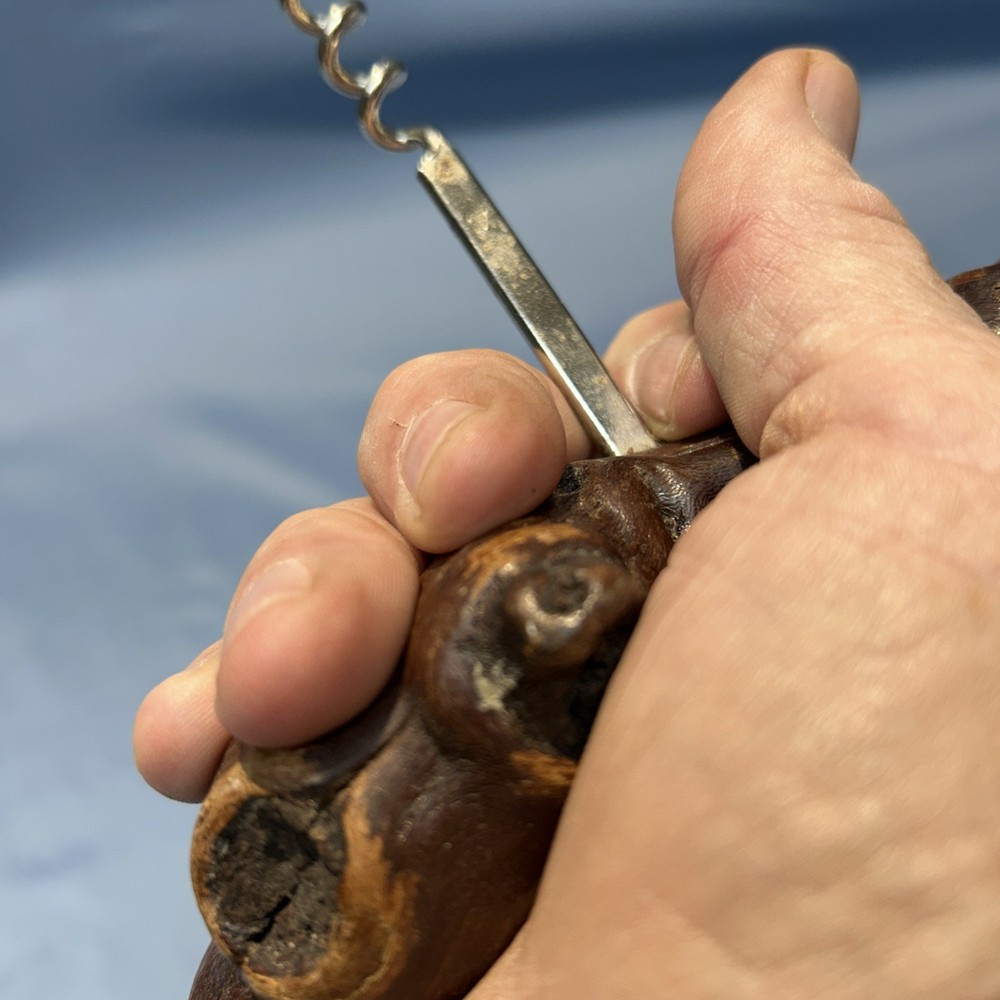 Custom Burl Wood Handle Corkscrew Bottle Opener