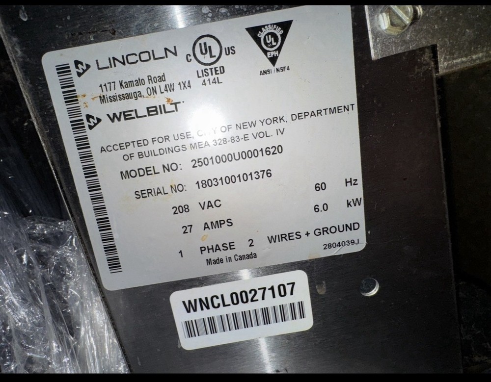 Lincoln 2501 Countertop Electric Stack Conveyor Oven
