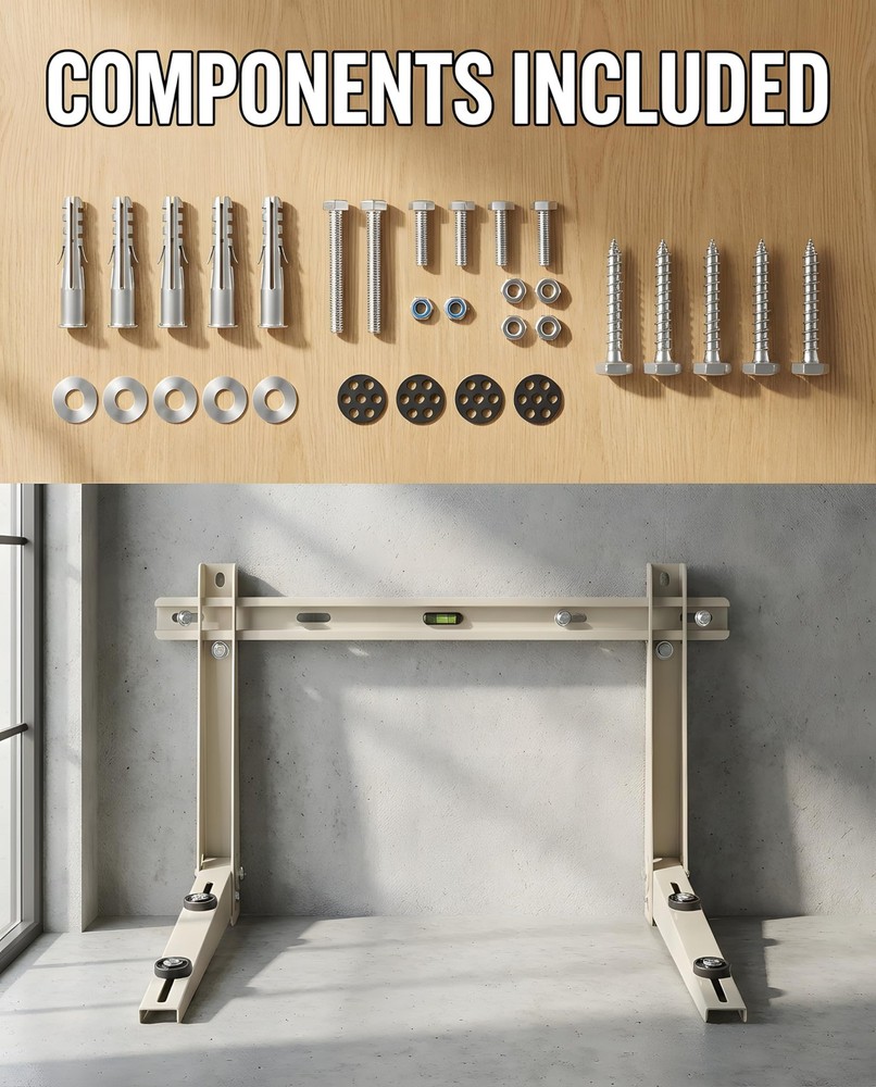 Heavy Duty Mini Split Wall Mounting Bracket for Outside, 400lb Load Capacity,...