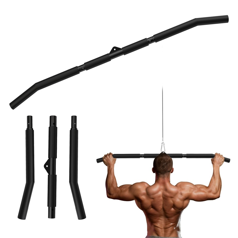 40'' LAT Pulldown Bar Attachment for Pulley Cable Machine, FullLength NonSlip...