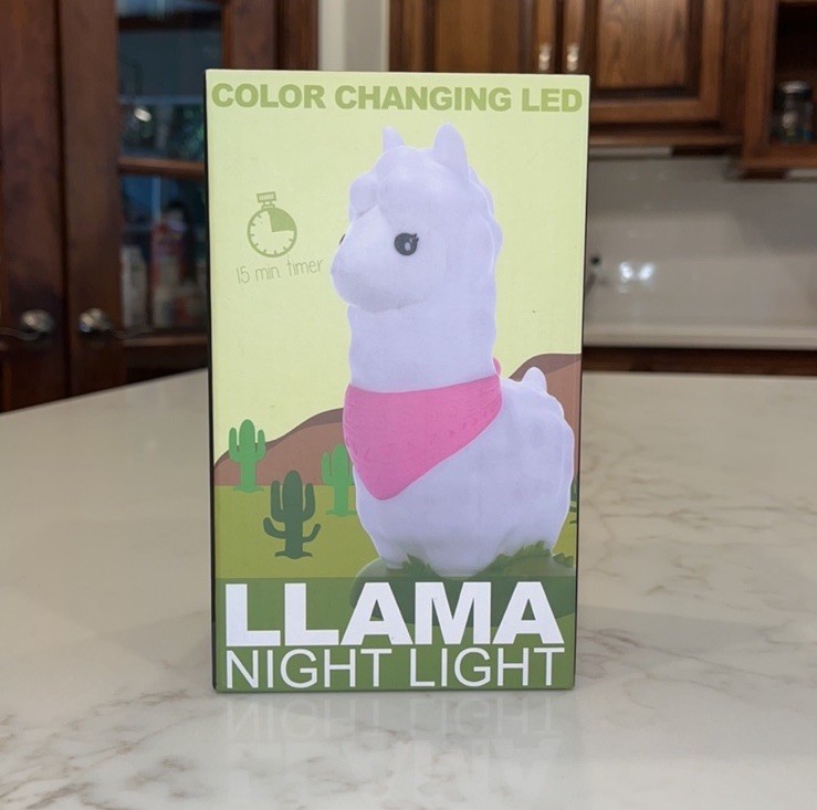 Llama Color Changing LED Night Light with Timer, Multicolor, 17.5cm