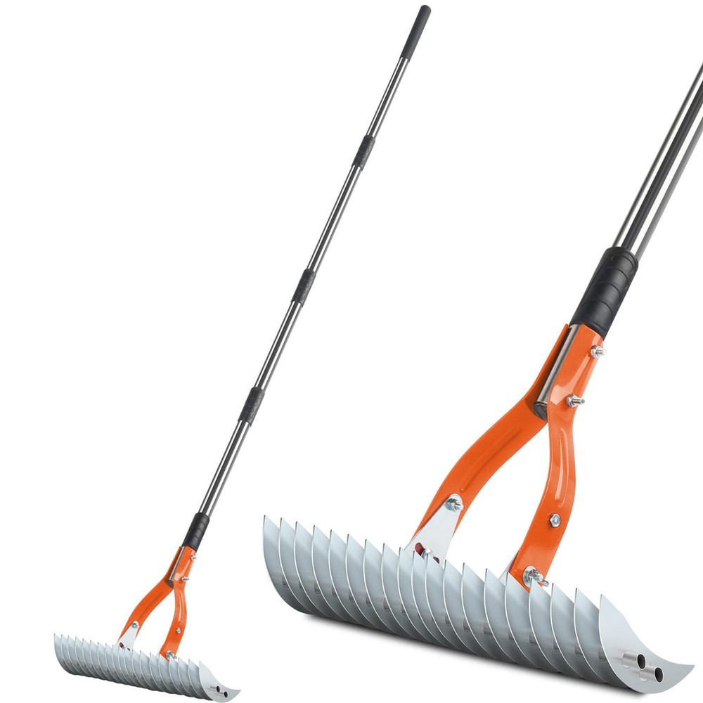 Thatch Rake,15" Lawn Dethatcher Rakes,Dead Grass Remover,Manual Dethatching R...