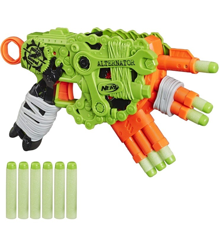 Nerf Zombie Strike Alternator Blaster Fires 3 Ways