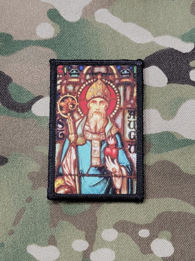 Saint Augustine Hook backed Morale Patch St.