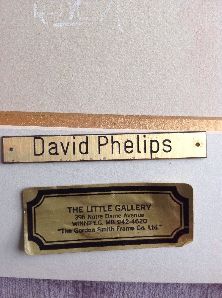 David Phelips Original Pastel Drawing First Half 20th Century Signed