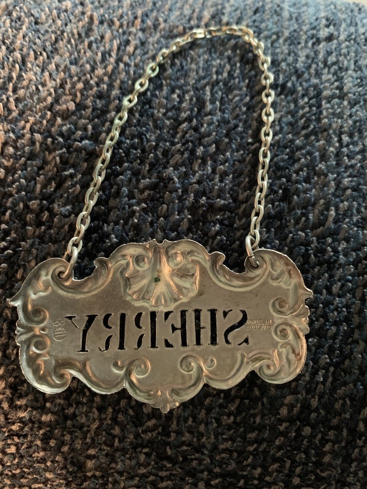 Sterling Silver Decanter Label Sherry