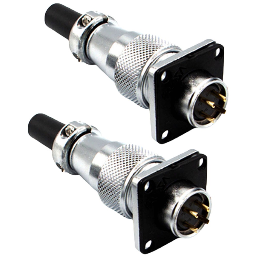 2Pc WS16 4Pin Panel Mount Electrical Wire Connector,Aviation Plug and Socket NEW
