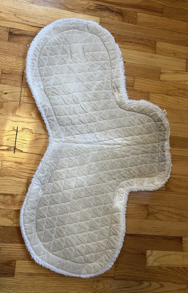 White Fitted English Saddle Pad - Toklat