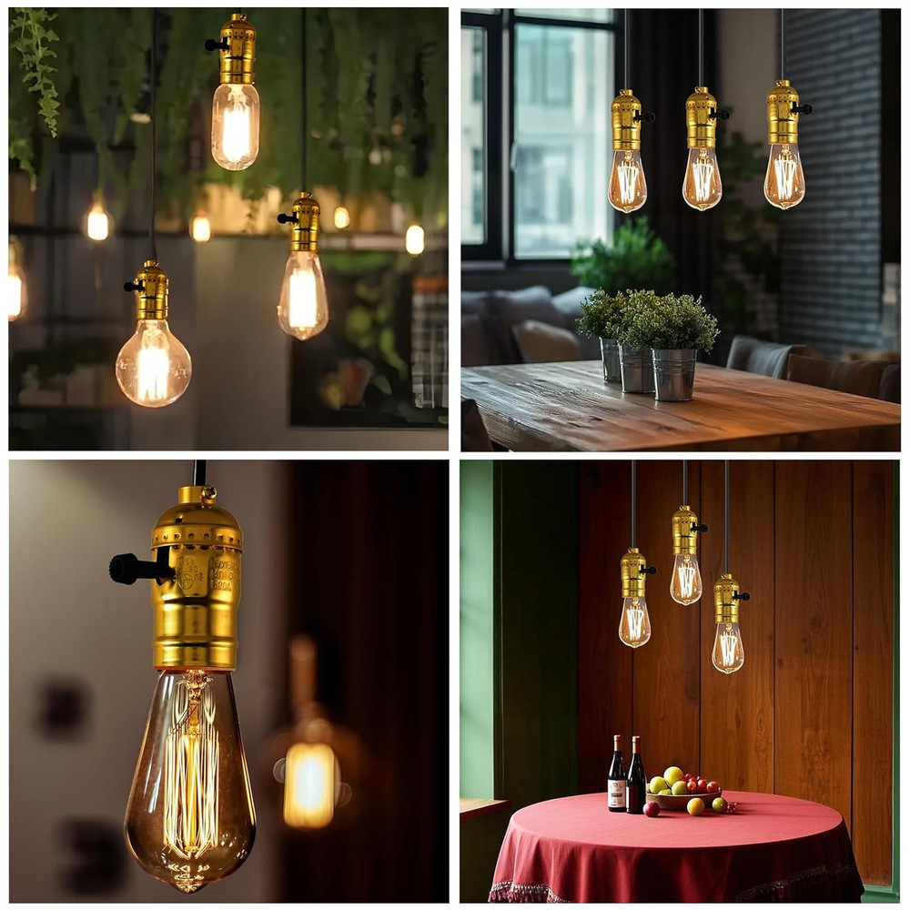 2PCS Lamp Socket Replacement UL Listed E26 Standard Threaded Base Light...