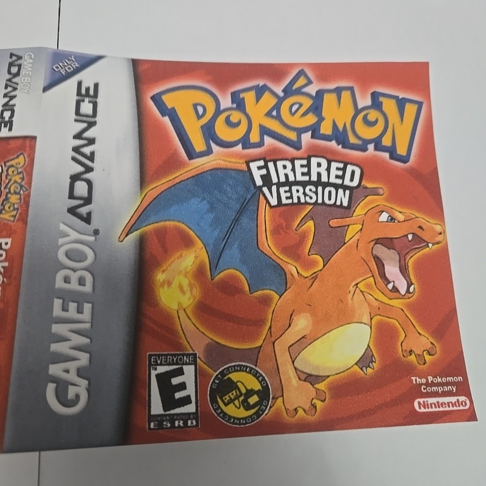 Replacement Case For Pokemon Fire Red Version Nintendo GameBoy Advance