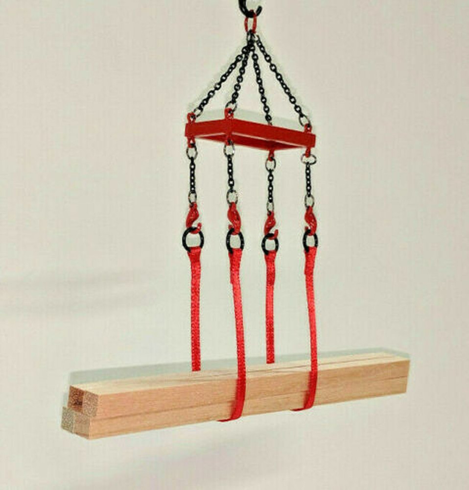 Crane Lifting Frame Set w/Straps In Authentic Manitowoc Red. 1/87th
