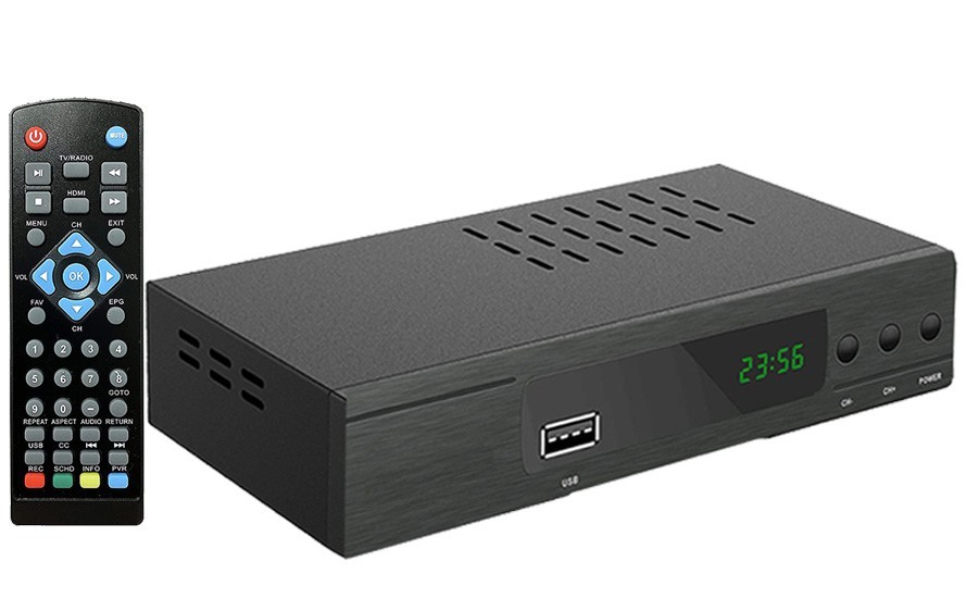 Digital ATSC Converter Box-Broadcast Channels Play Pause Program Scheduling