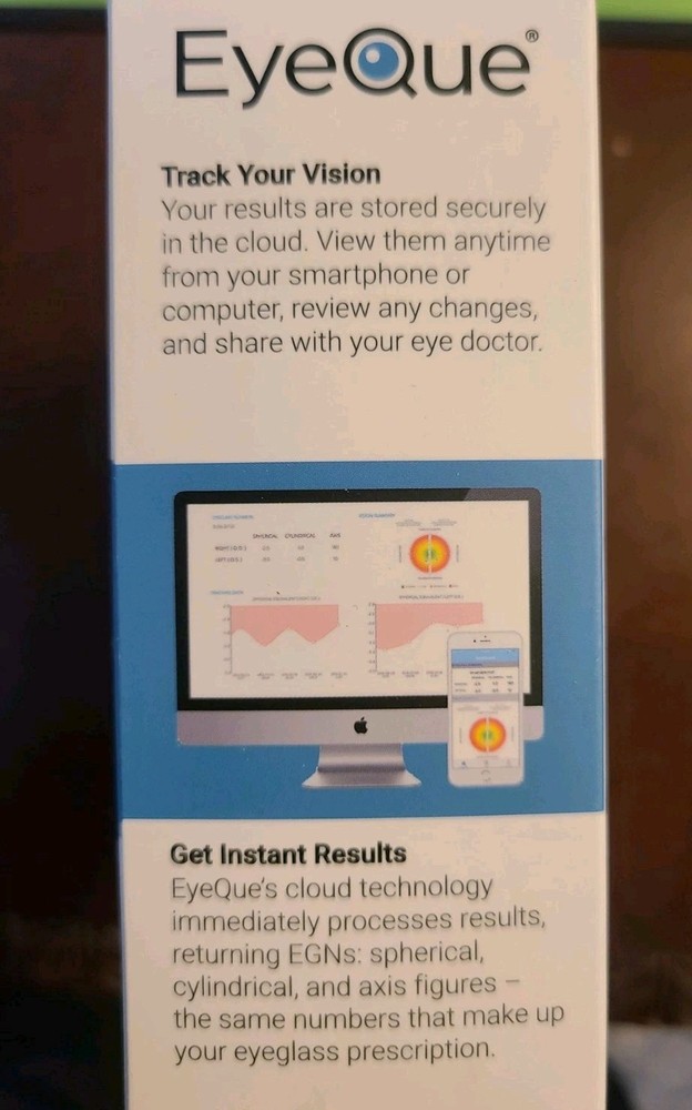 EyeQue Personal Vision Tracker Ophthalmic Refractometer Home Test Kit