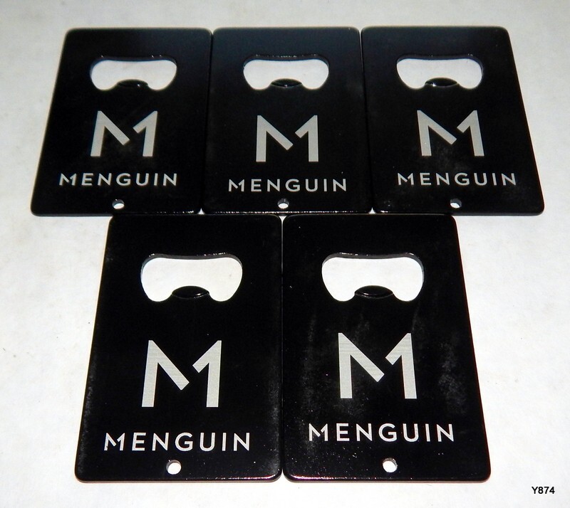 25 PCS Menguin Black Metal Bottle Openers