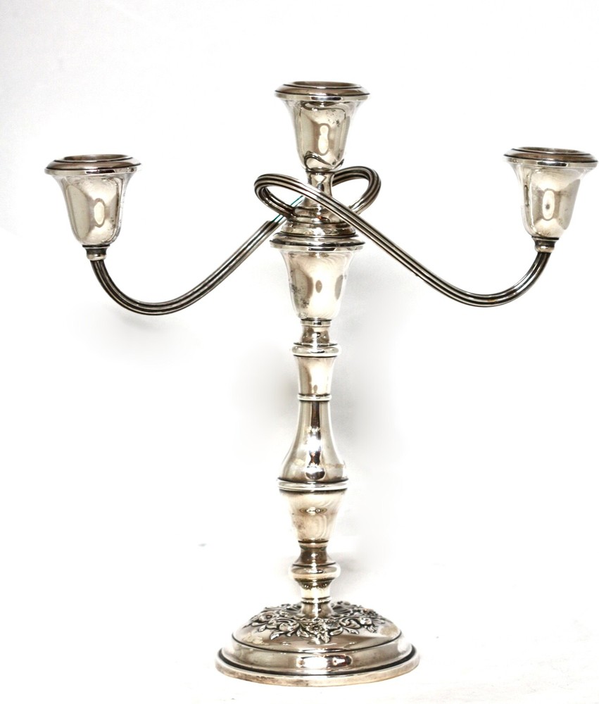 An American Silver Three-Light Candelabra, Gorham