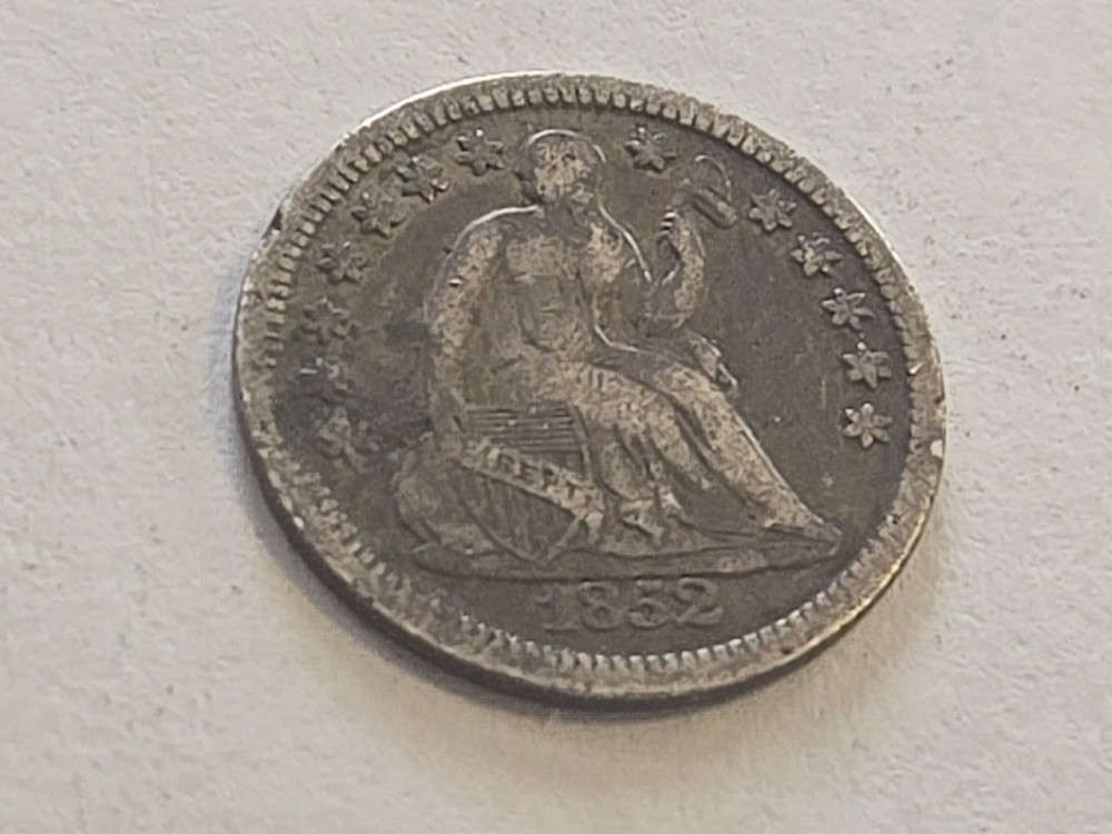 1852 SEATED LIBERTY HALF DIME #1512