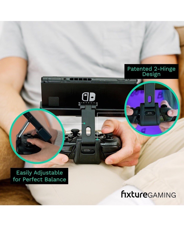 Fixture S2 Nintendo Switch OLED Pro Controller Mount - FAST SHIPPING