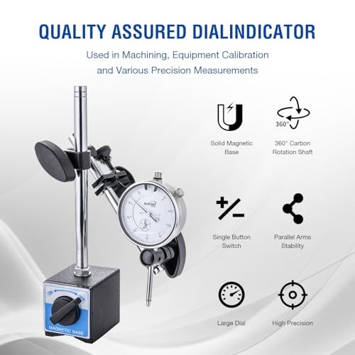 KATSU Dial Indicator with Magnetic Base - 22 Pieces Inches Kit
