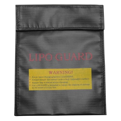 Lithium Battery Explosion-Proof Bag High Temperature Storage Protective Black