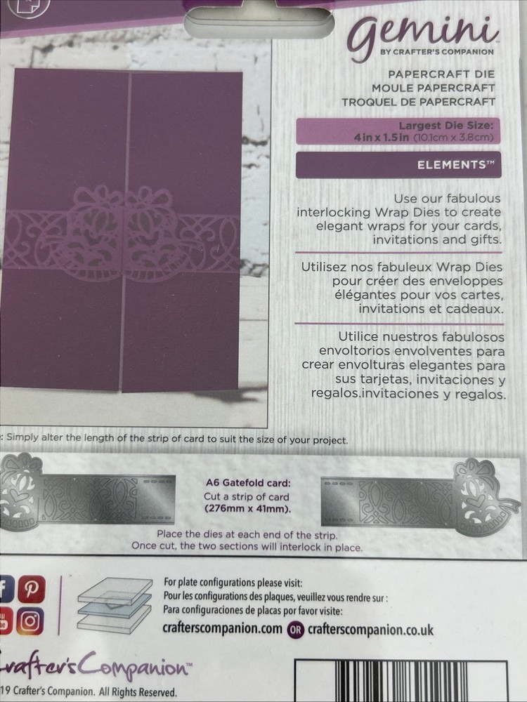 Gemini Elements Wedding Chimes Wrap Around Dies Gate Card A2 Belly Band Design