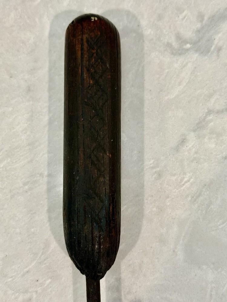 Vintage soldering iron #2 copper head wood handle primitive