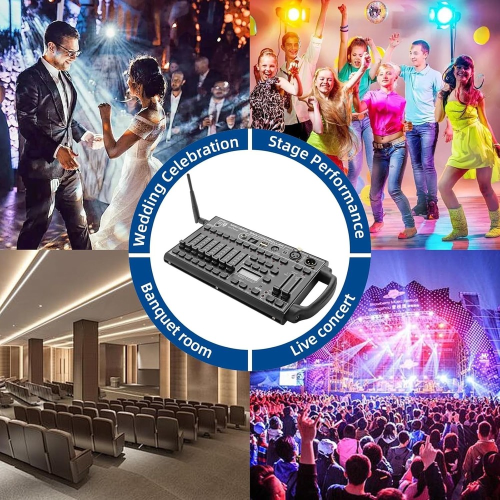 Compact Wireless DMX Lighting Controller for 240 Scenes - Ideal for Performances
