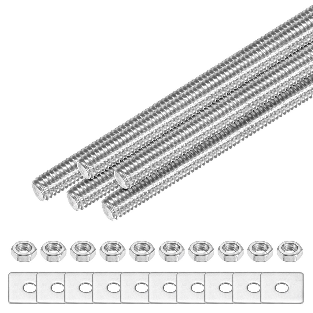 5-Set Fully Threaded Rod, M4x85mm Right Hand Thread Bar Studs with Nuts