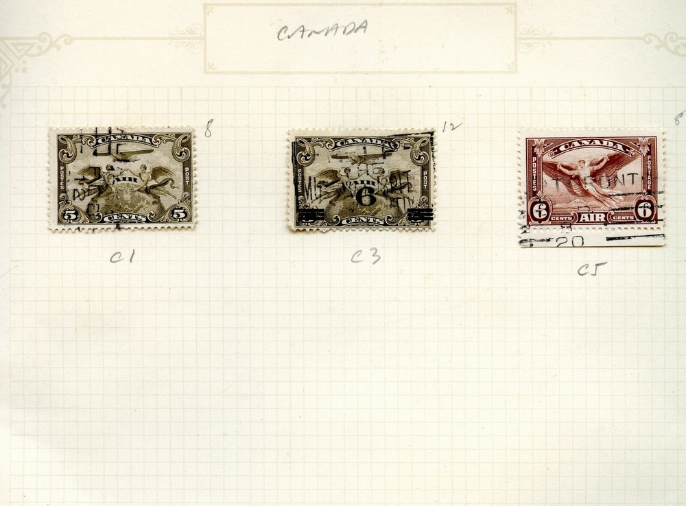 CANADA ~ Scott C1, C3, C5 ~ AIRMAIL ~ USED