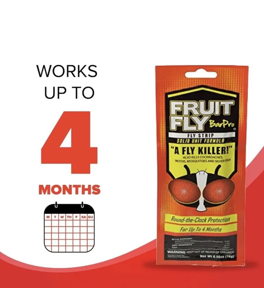 FruitFlyBarPro Strips (10 Pack) Better Than Fly Traps Prevents upto 4 months