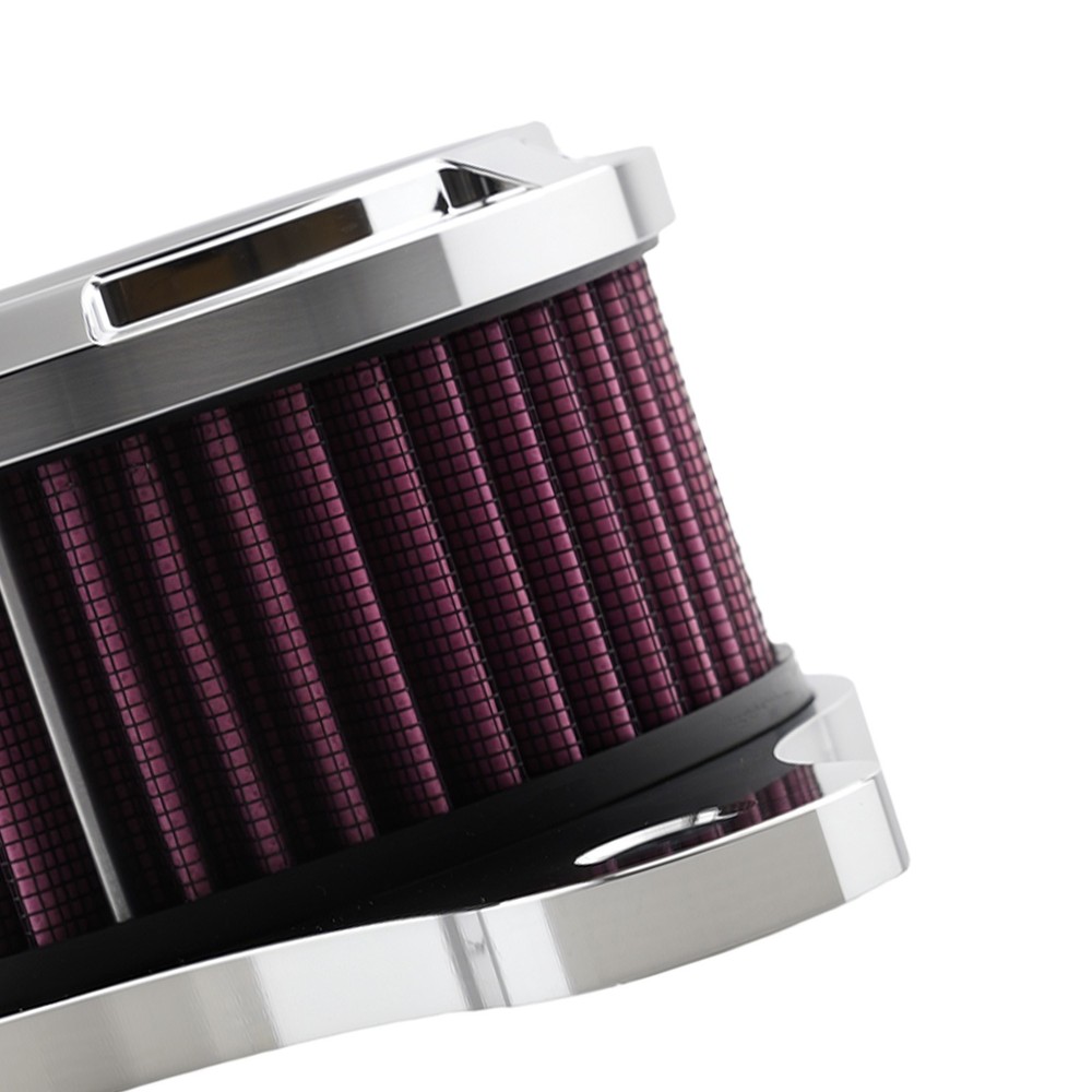 Billet Air Filter System for Harley Softail Dyna 1993-2017 Chrome Red