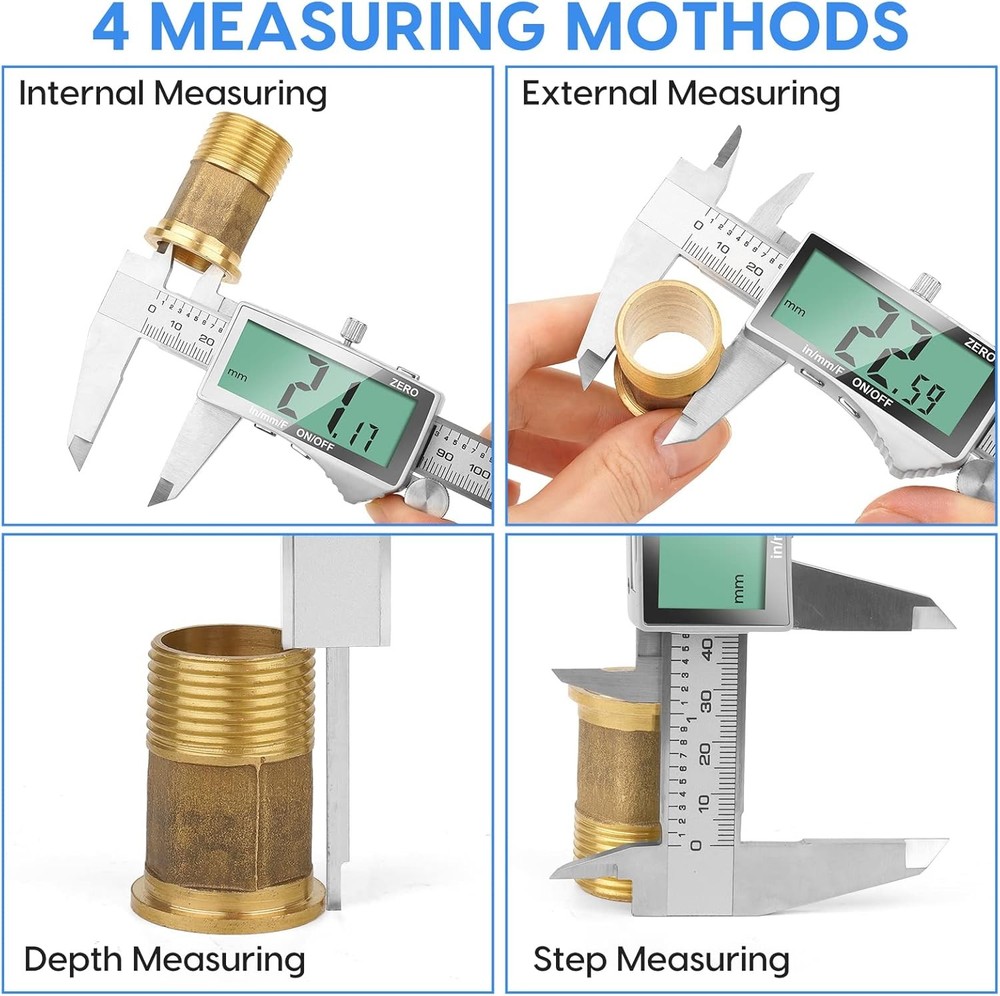 Digital Vernier Caliper, 6-inch measuring tool, featuring an LCD display