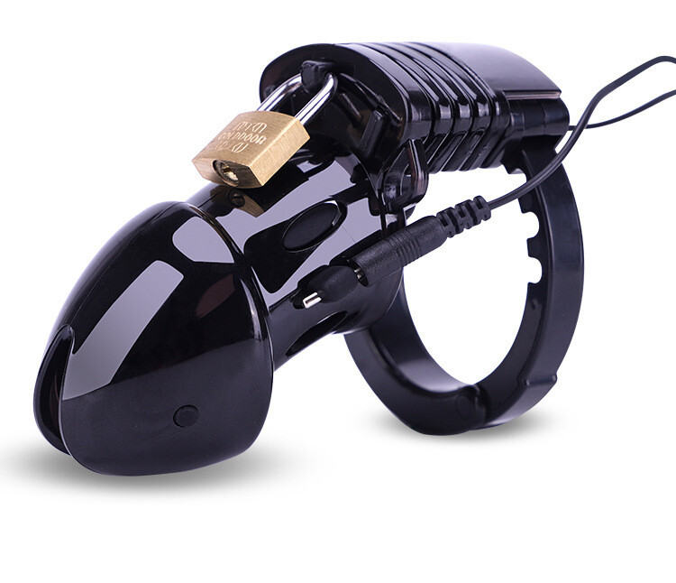 Male Electri Shock Chastity Cage 20m Remote Control Electronic Doping Device